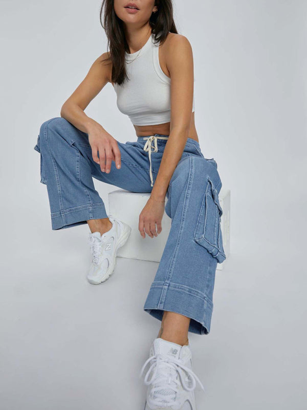 The 'Urban Grind' Wide-Leg Cargo Jeans