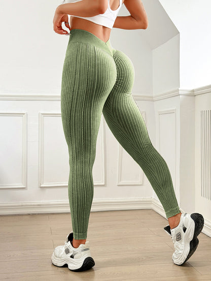 The Aura "Peach Lift" V-Waist Seamless Leggings