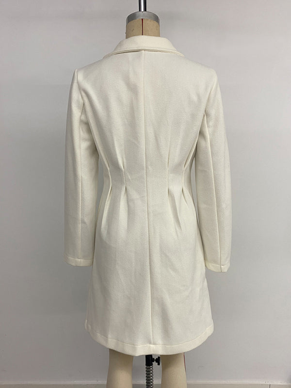 The 'Parisienne' Pearl-Button Wool Coat
