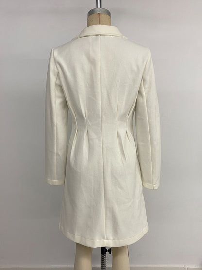 The 'Parisienne' Pearl-Button Wool Coat