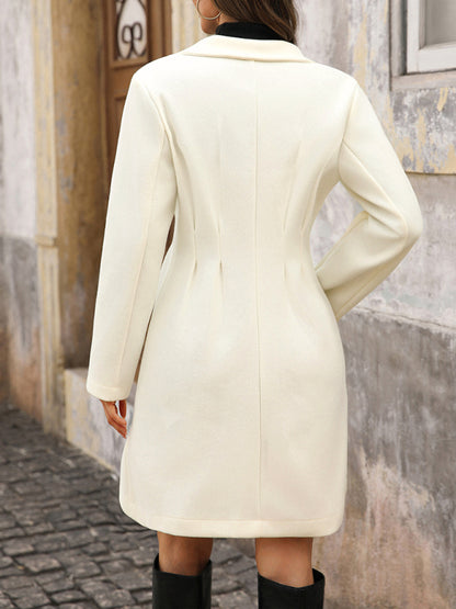 The 'Parisienne' Pearl-Button Wool Coat