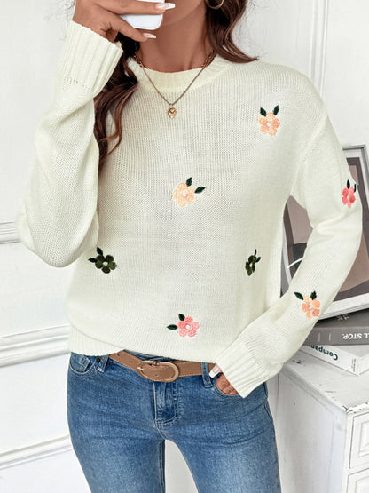Sweet crew neck pullover sweater