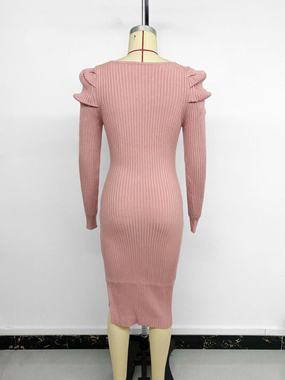 The Kensington Square Neck Knit Dress | Timeless Retro Elegance