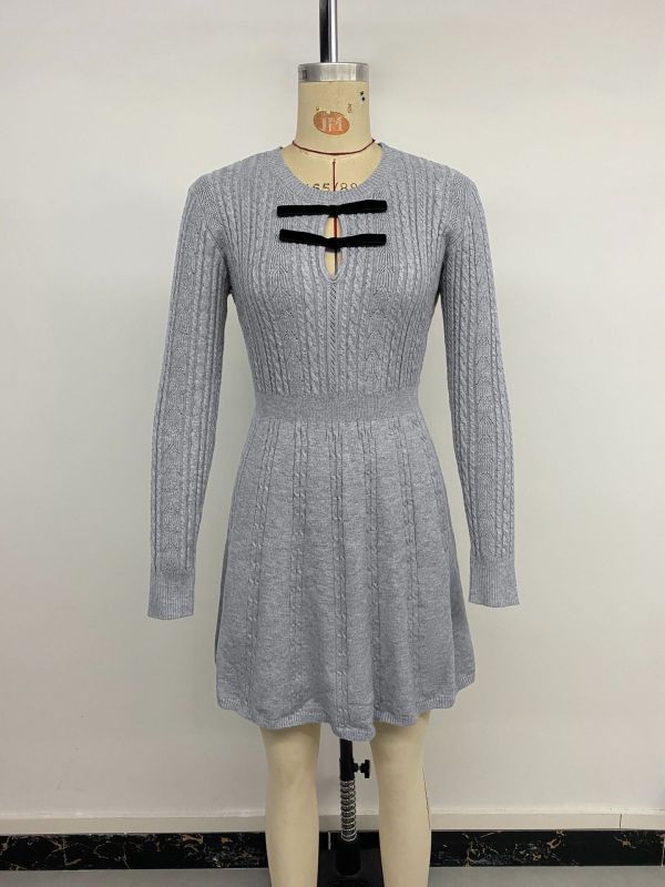 The 'Amour' Bow-Detail Knit Mini Dress