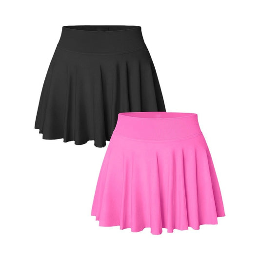 Front view of women’s quick-dry tennis skirt